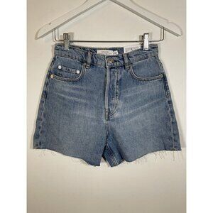 Paris‎ Atelier & Other Stories Women Denim Cutoff Shorts SZ 2 High Waist